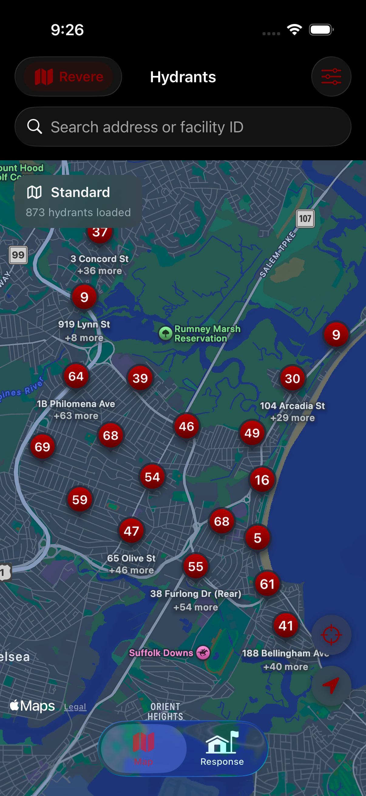 Sample hydrant map